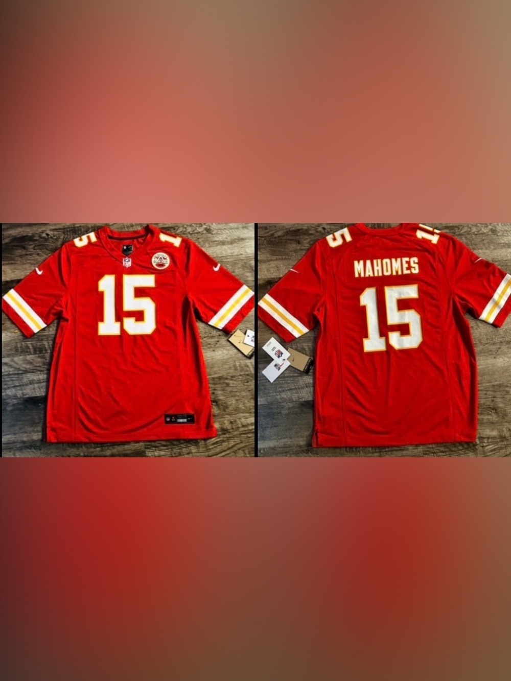 KC Chief NFLmen L, Apparel Mahomes, w/ Tags with Nike Logo in Red